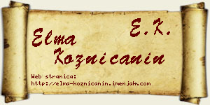 Elma Kozničanin vizit kartica
